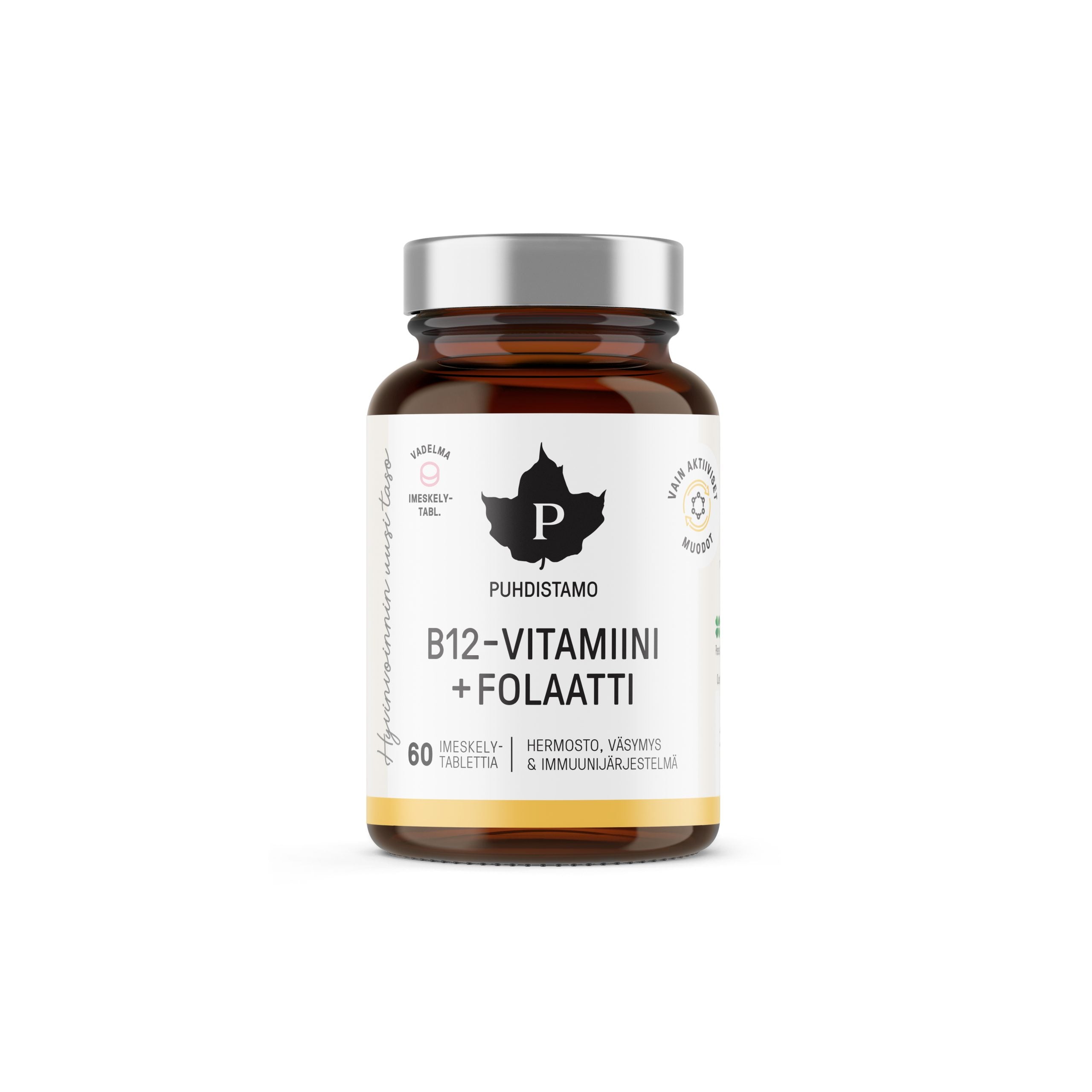 Vitaminas B12 + folio rūgštis 60 pastilių