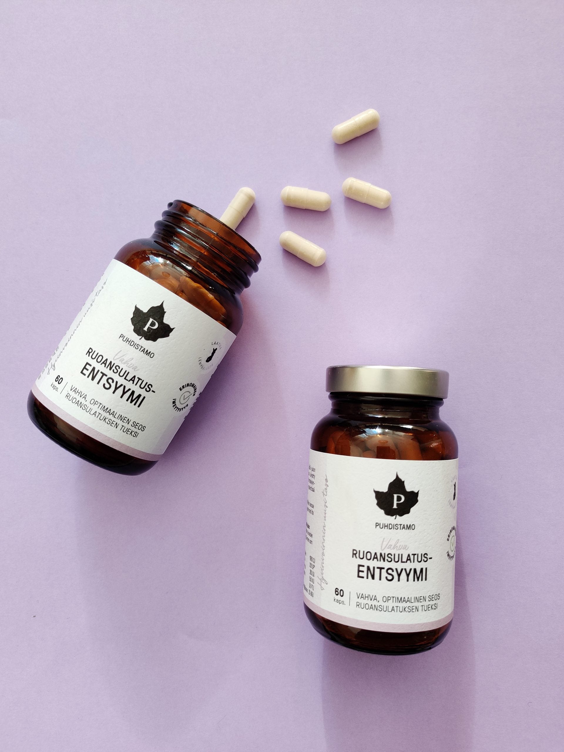Stiprus virškinimo fermentas, 60 kapsulių